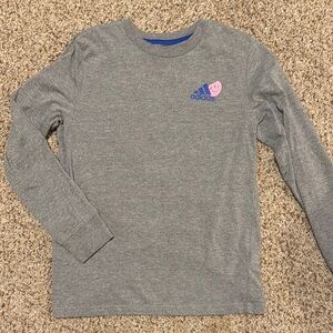 Adidas Kids Grey Long Sleeve Shirt Size M